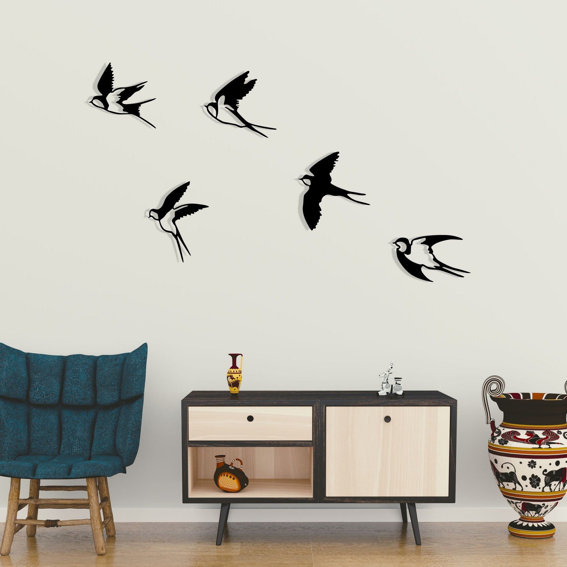 Accessoire mural en métal décoratif Ebabil