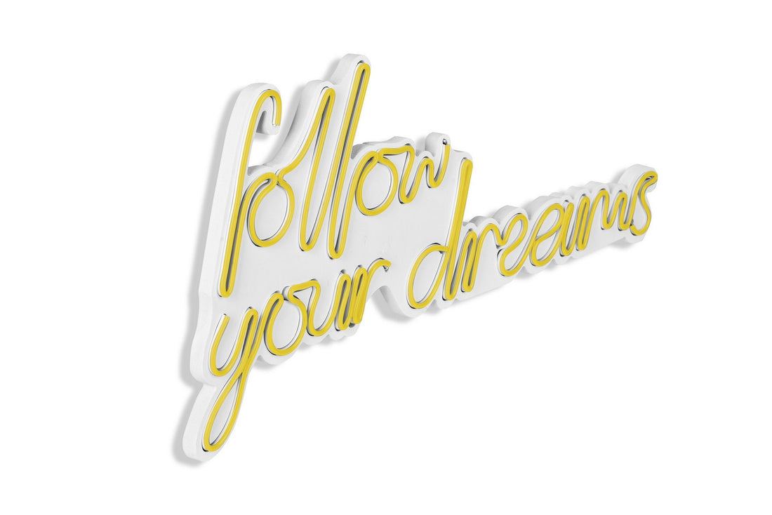 Éclairage LED en plastique décoratif Follow Your Dreams - Yellow