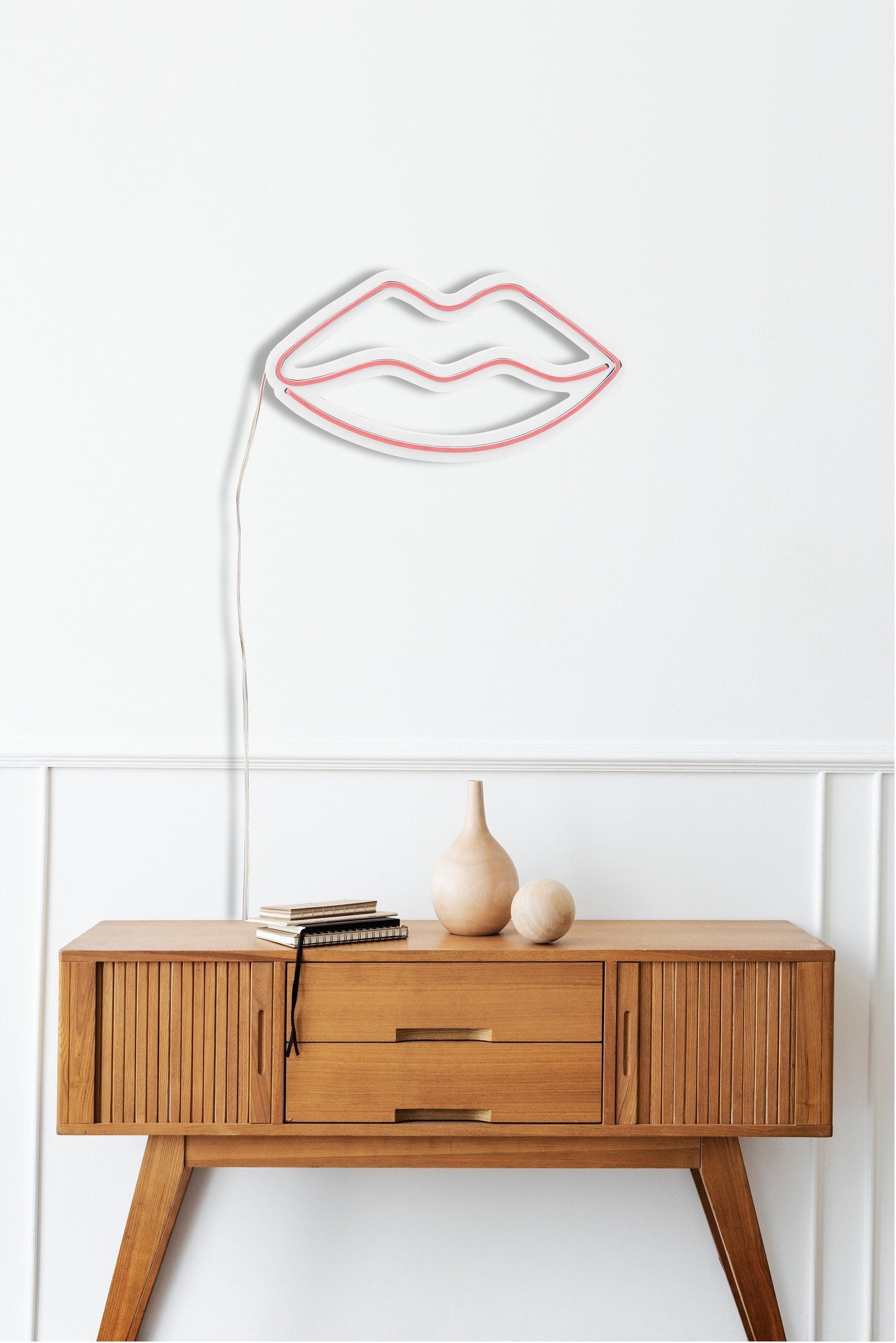 Éclairage LED en plastique décoratif Lips - Pink