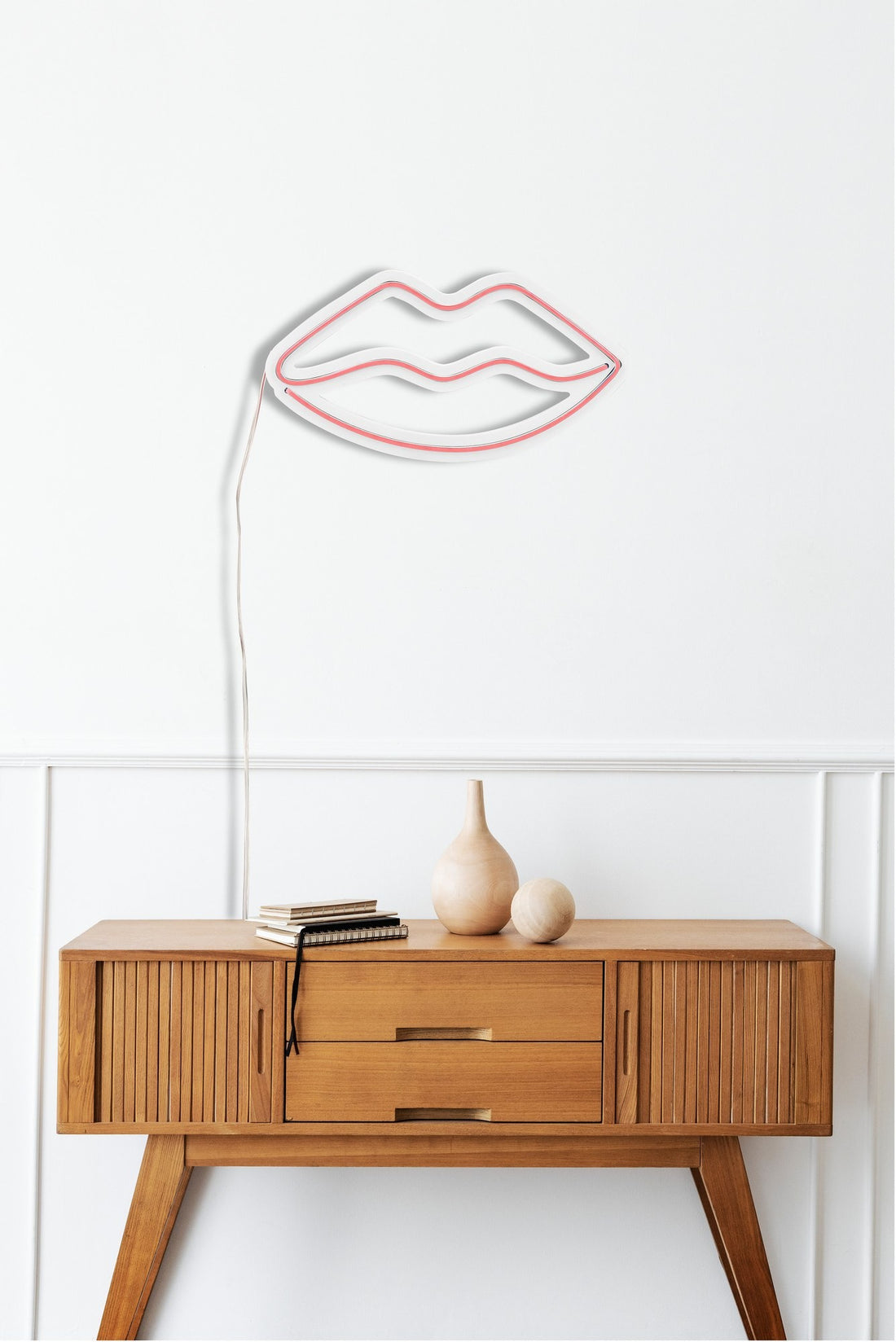 Éclairage LED en plastique décoratif Lips - Pink