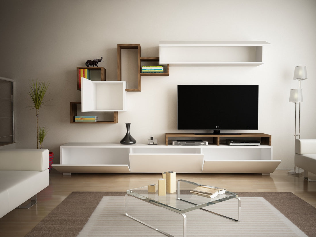 Unité de télévision Elit - White, Walnut