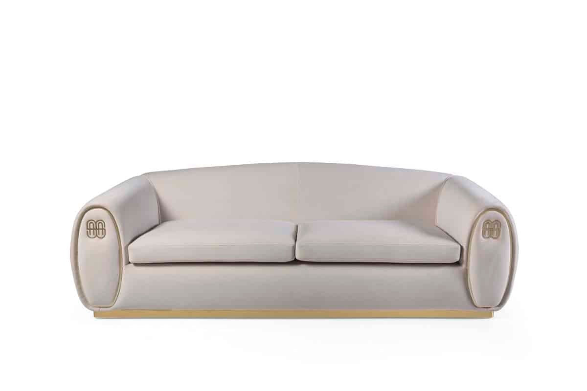 Sagezza Canapé crème 3 Places