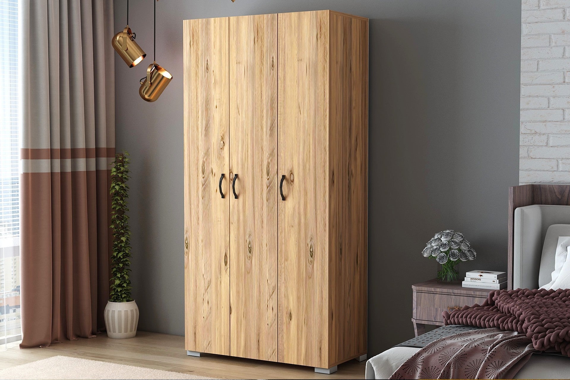 Armoire Feraye 3 Kapakli - Atlantic Pine