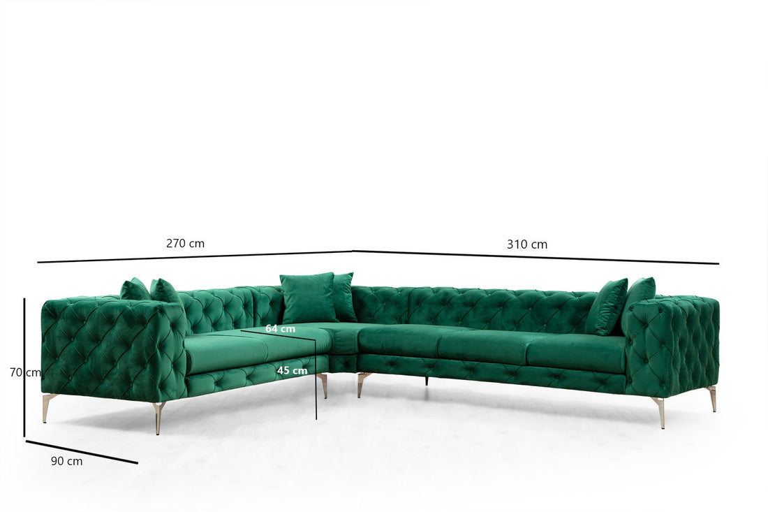 Canapé d'angle Como Left - Green