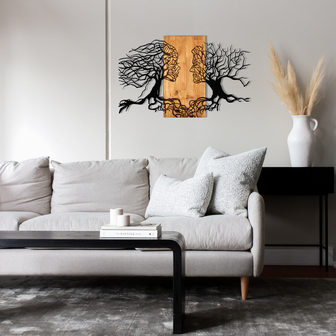 Accessoire mural en bois décoratif Tutku