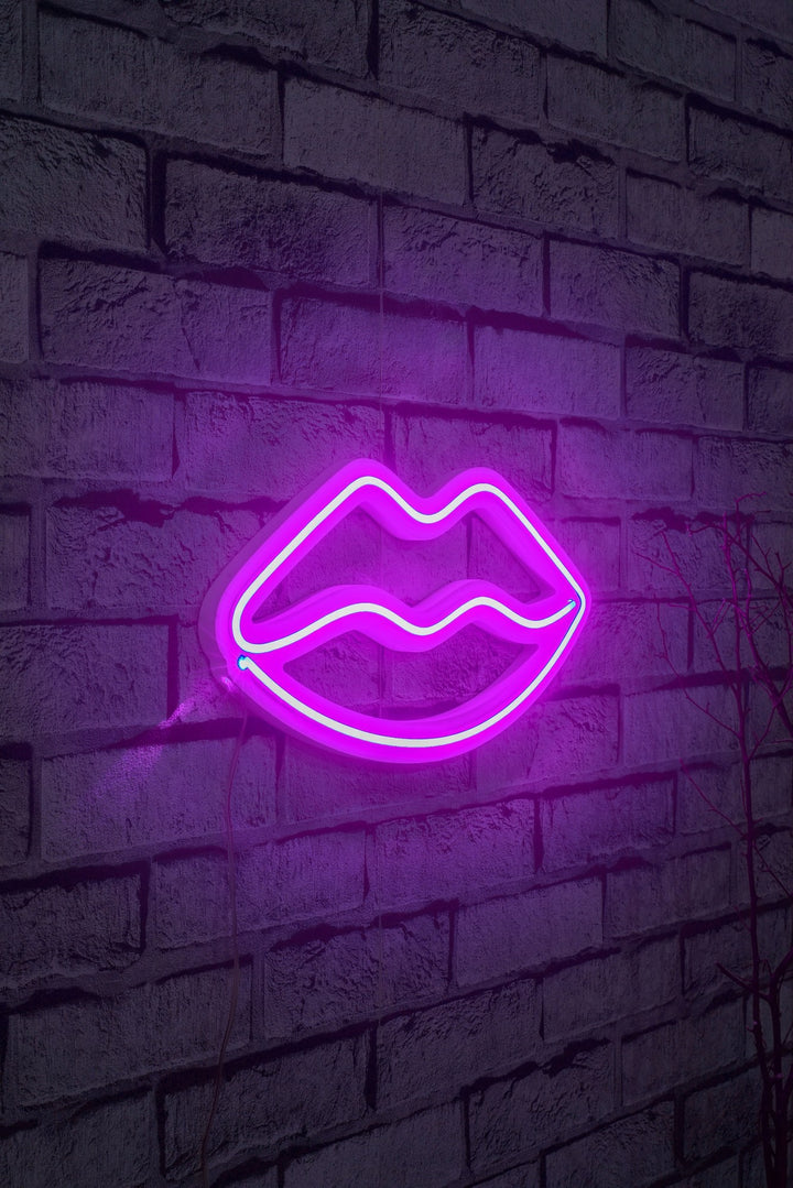 Éclairage LED en plastique décoratif Lips - Pink