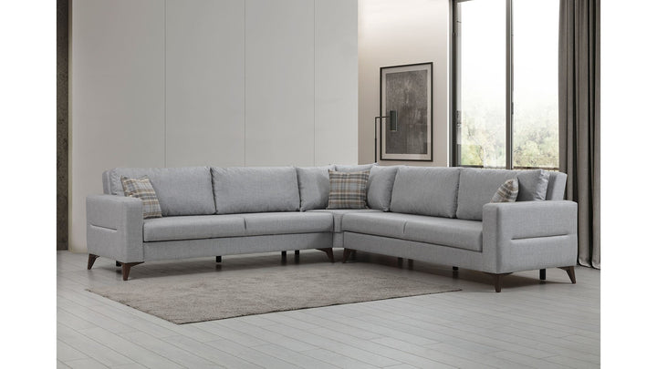 Canapé d'angle Kristal 3+Corner+3 - Light Grey