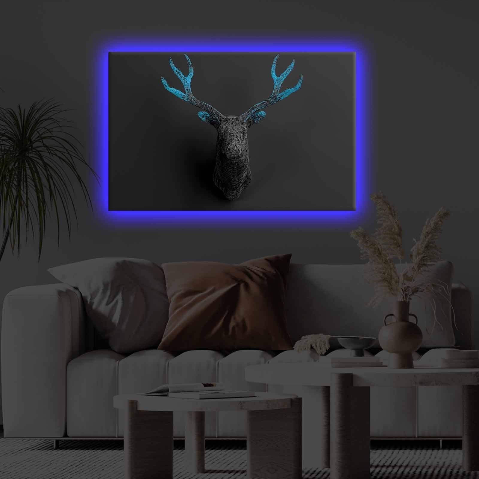 Peinture de toile éclairée à LED décorative 4570KTLGDACT - 008