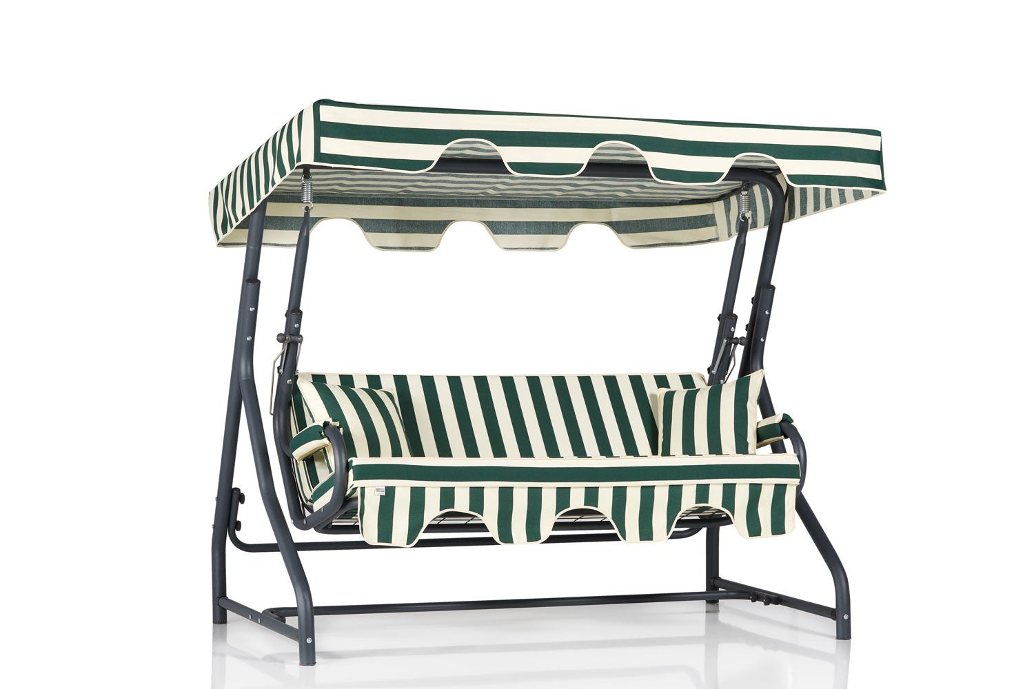 Chaise swing triple jardin Ruta 1 - Green, White, Black