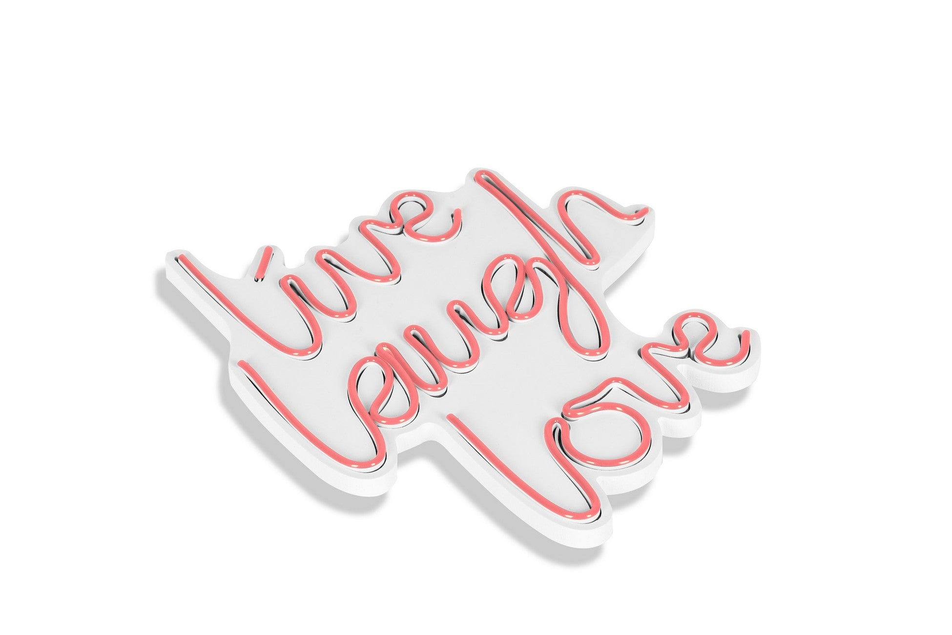Éclairage LED en plastique décoratif Live Laugh Love - Pink