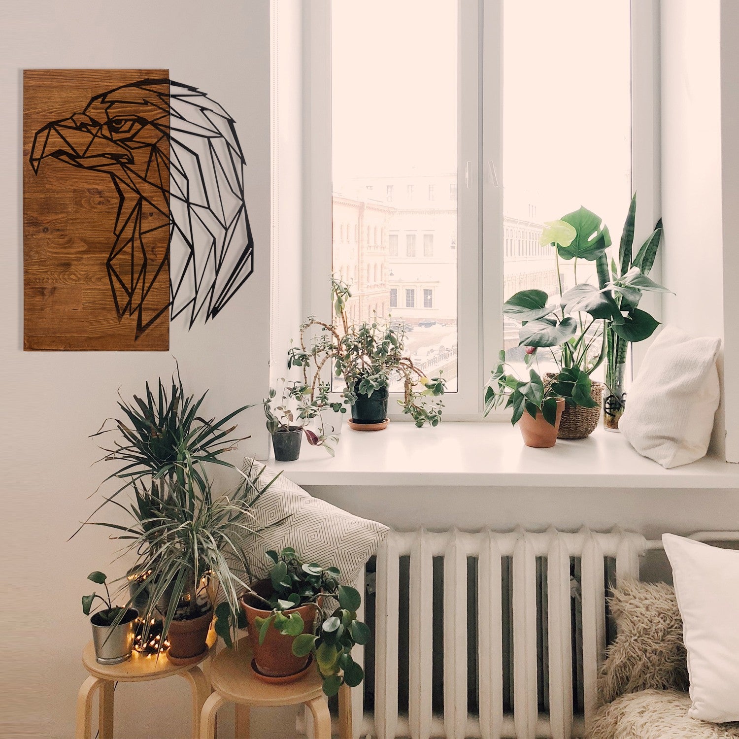 Accessoire mural en bois décoratif Kartal