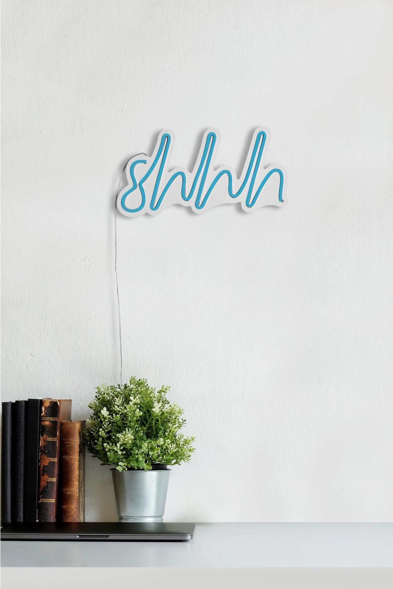 Éclairage LED en plastique décoratif Shhh - Blue