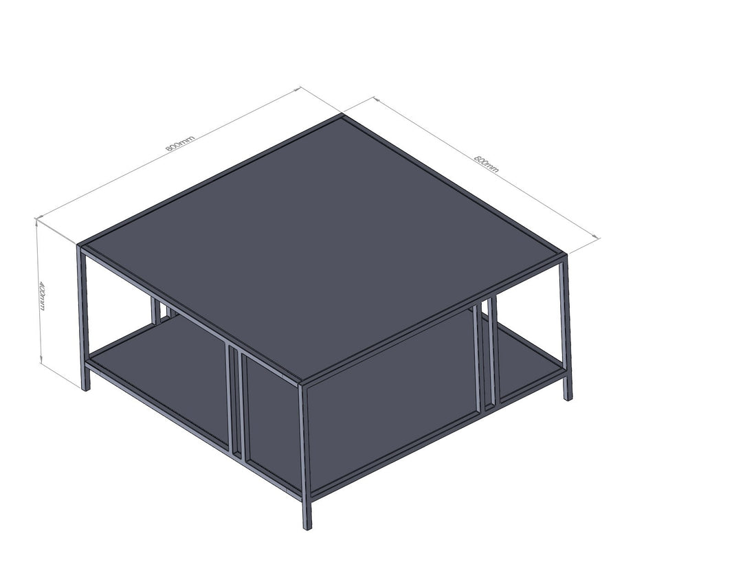 Table basse Uranüs - Black Chipboard