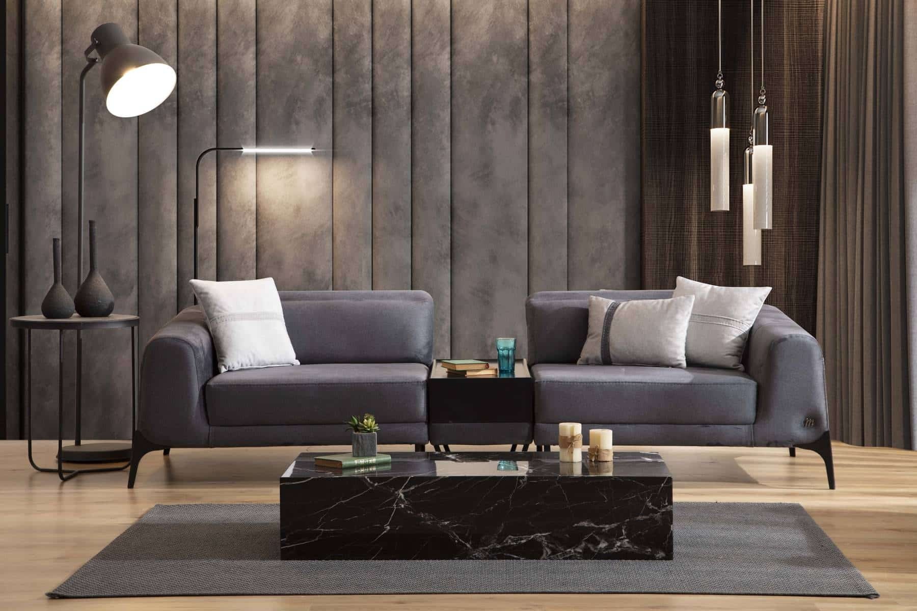 Terra canapé 3 places anthracite