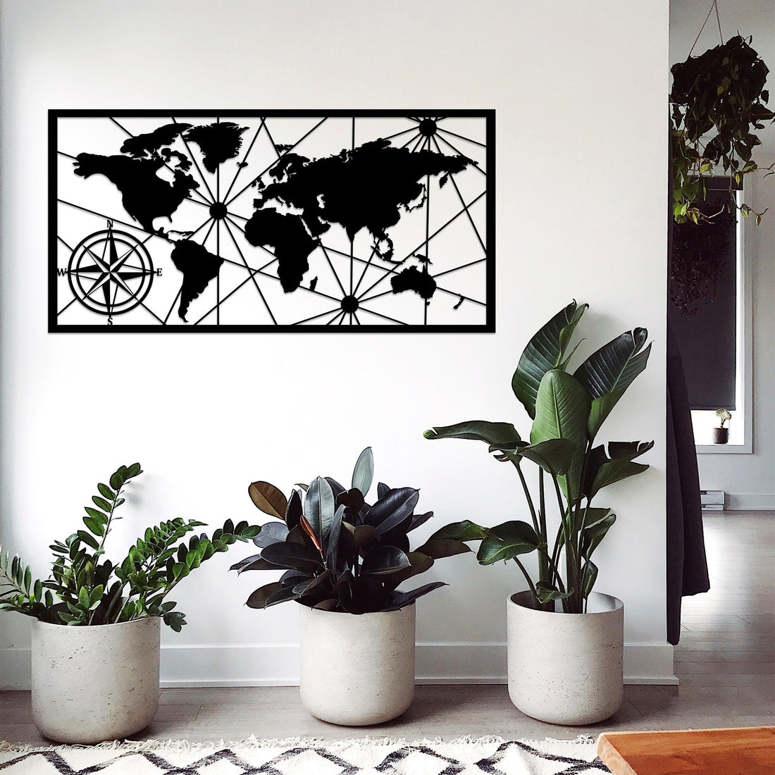 Accessoire mural en métal décoratif World Map Medium 2