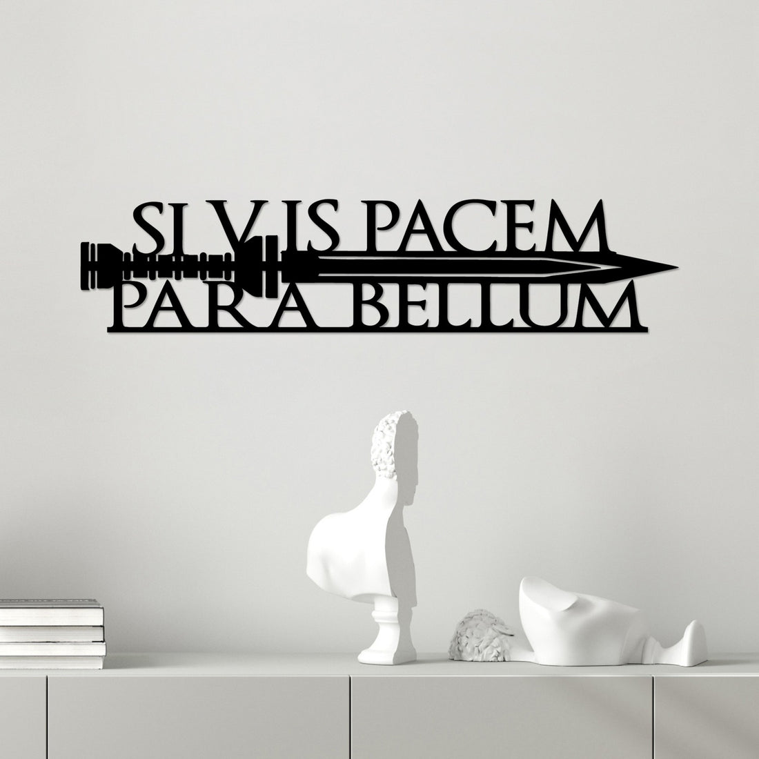 Accessoire mural en métal décoratif Si Vis Pacem 2