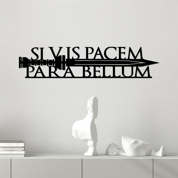 Accessoire mural en métal décoratif Si Vis Pacem 2