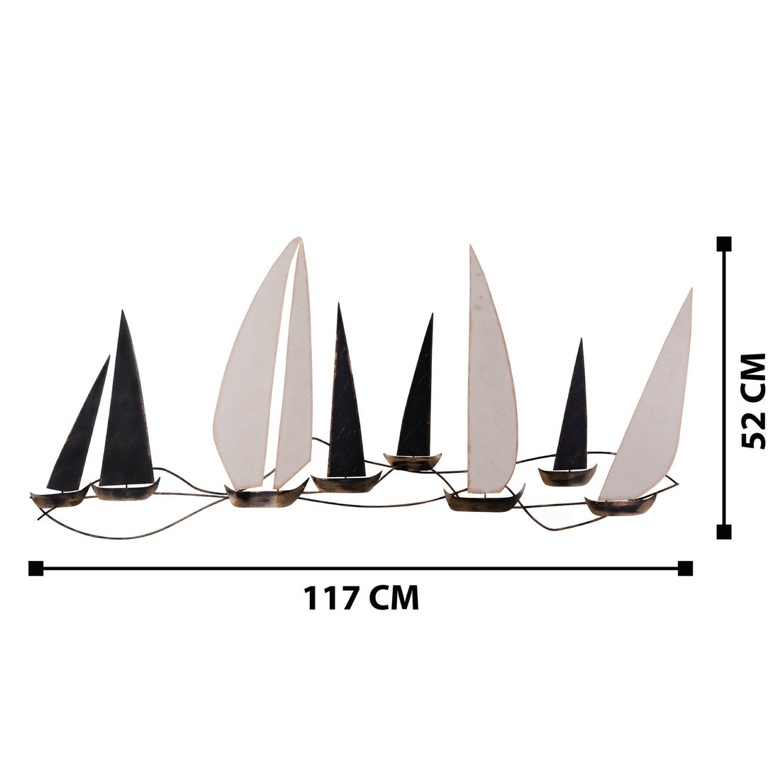 Accessoire mural en métal décoratif Ocean