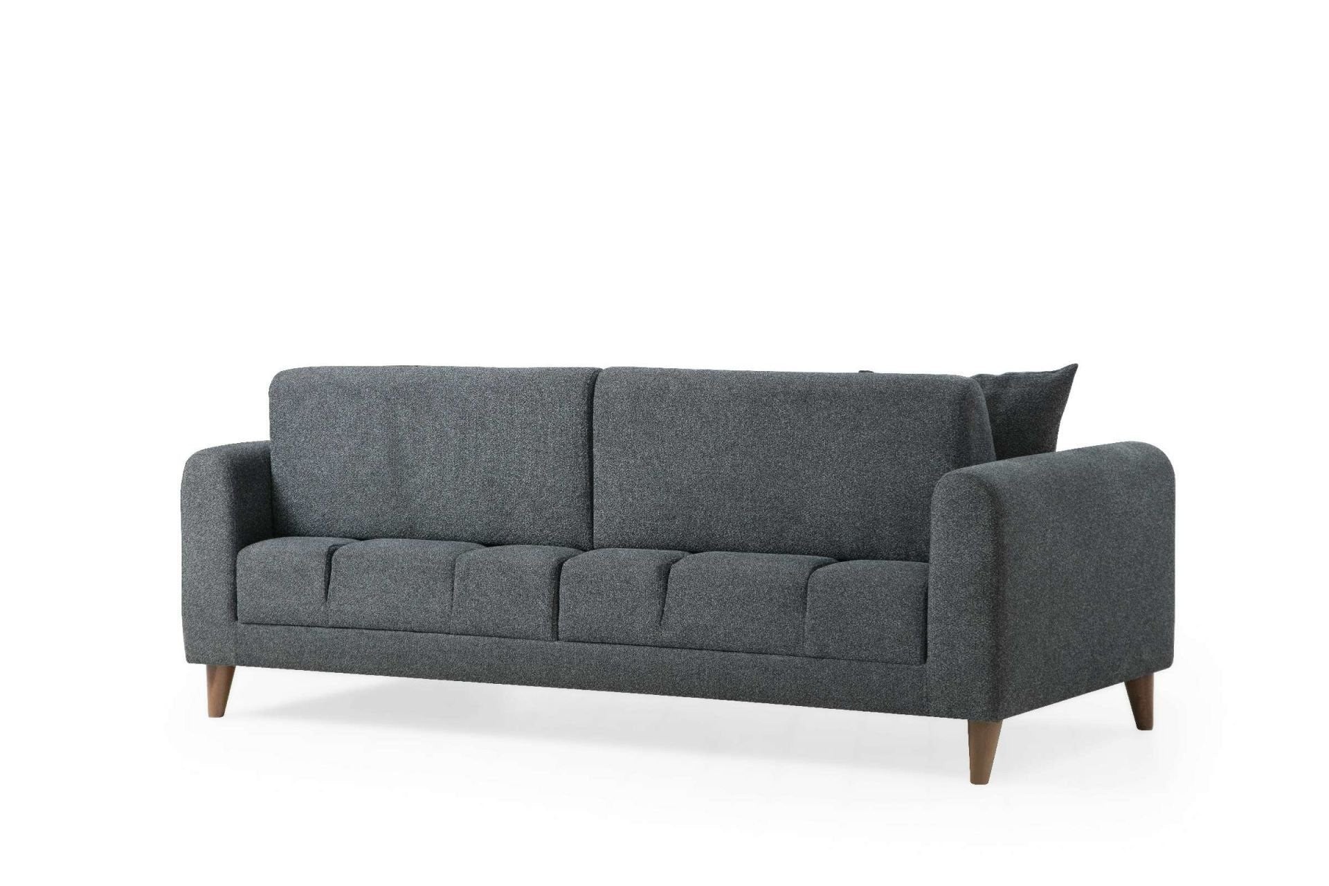 Sofa Sare 3+1 - Dark Grey, Ares White