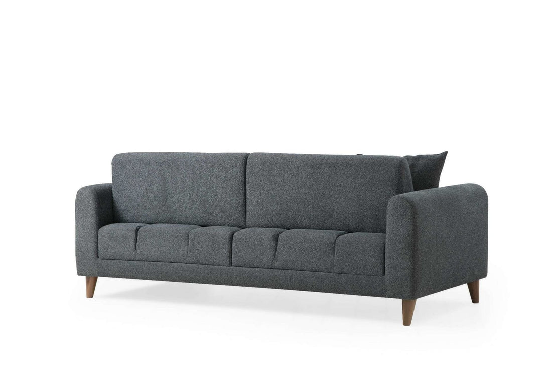 Sofa Sare 3+1 - Dark Grey, Ares White