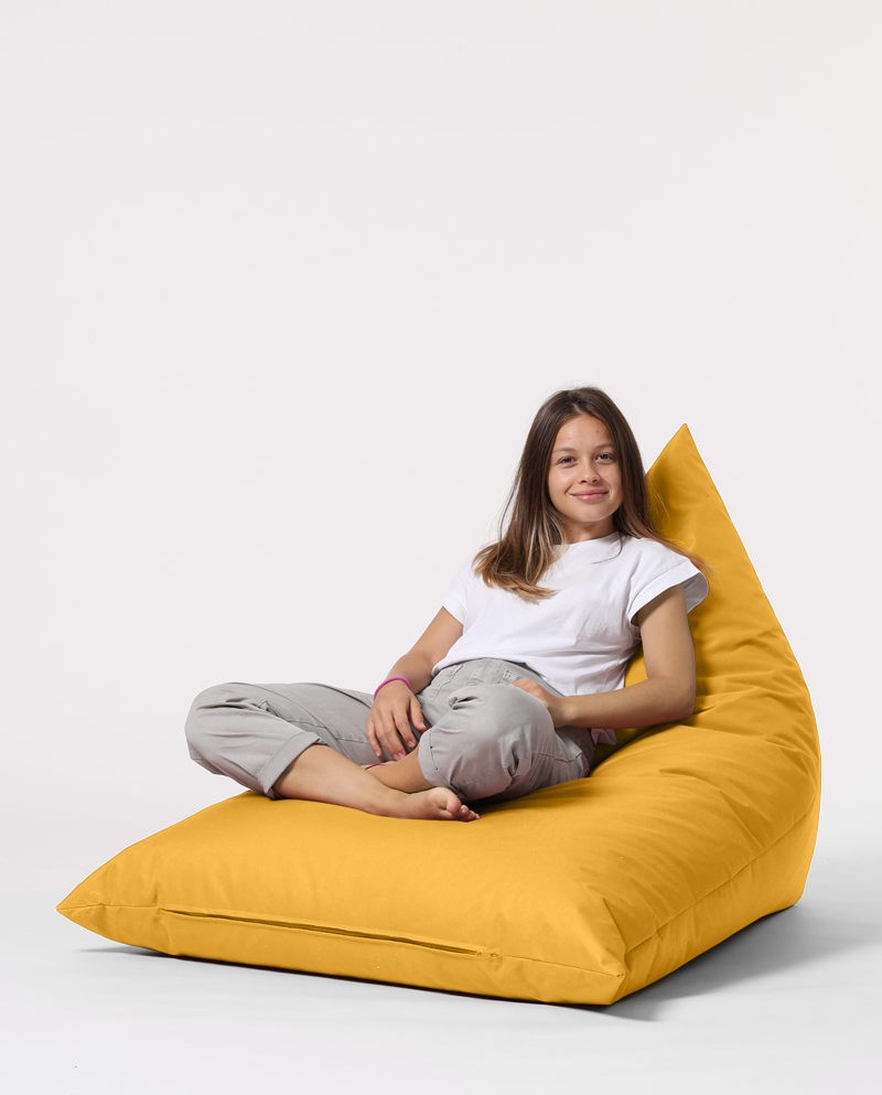 Sac de haricots de jardin Pyramid Big Bed Pouf - Yellow