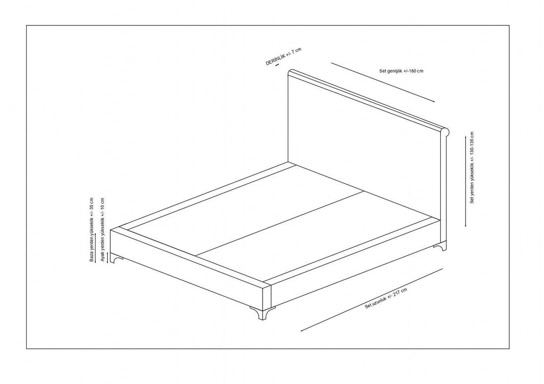 Base de lit double et tête de lit Deluxe 160 x 200 - Anthracite