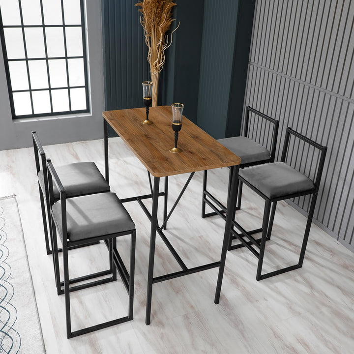 Ensemble table de bar et tabourets (5 pièces) Nordic - Fume