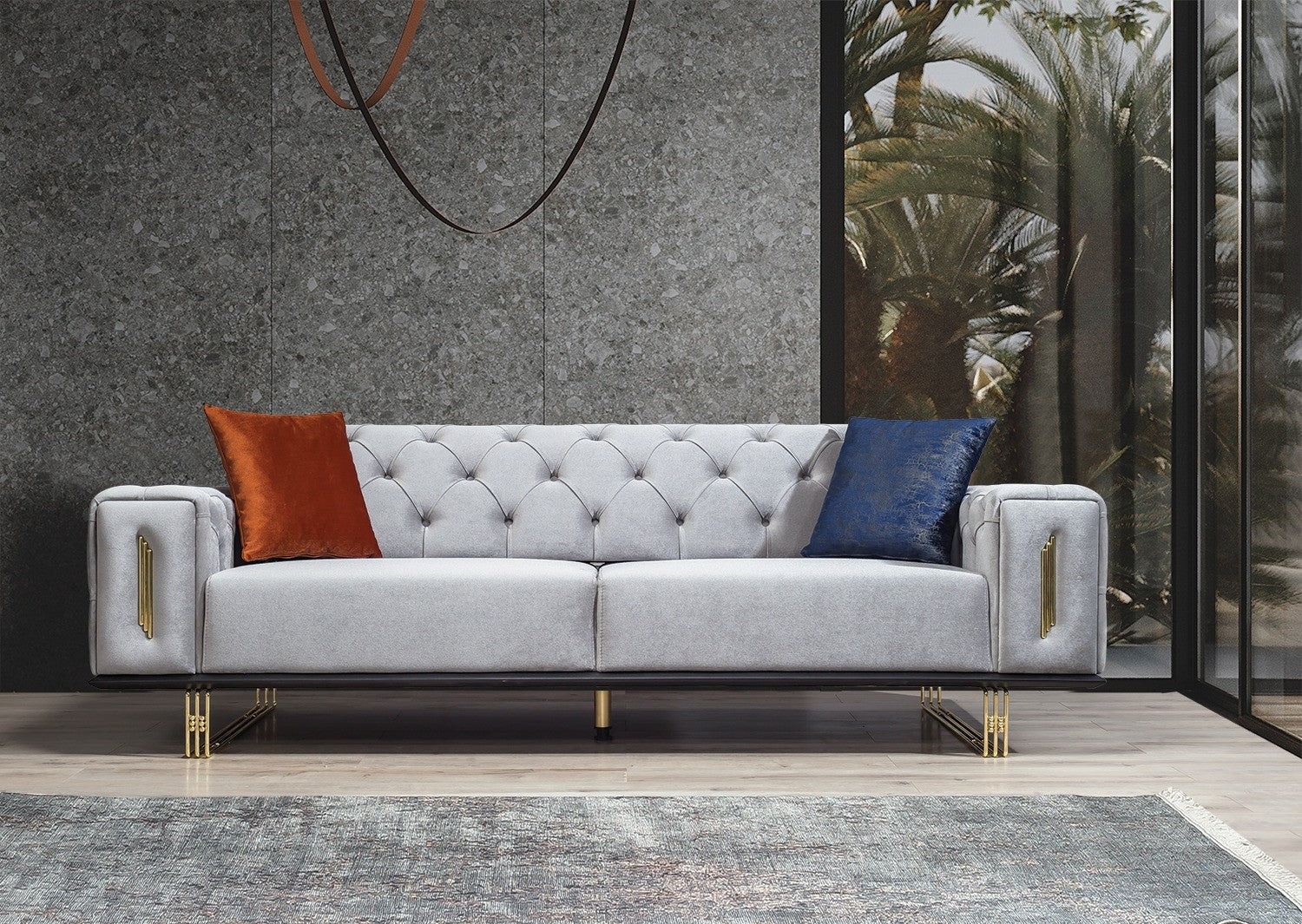 Cizgi Canapé 3 Places Gris