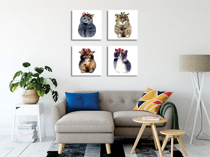 Peinture décorative en toile (4 pièces) FRJ22