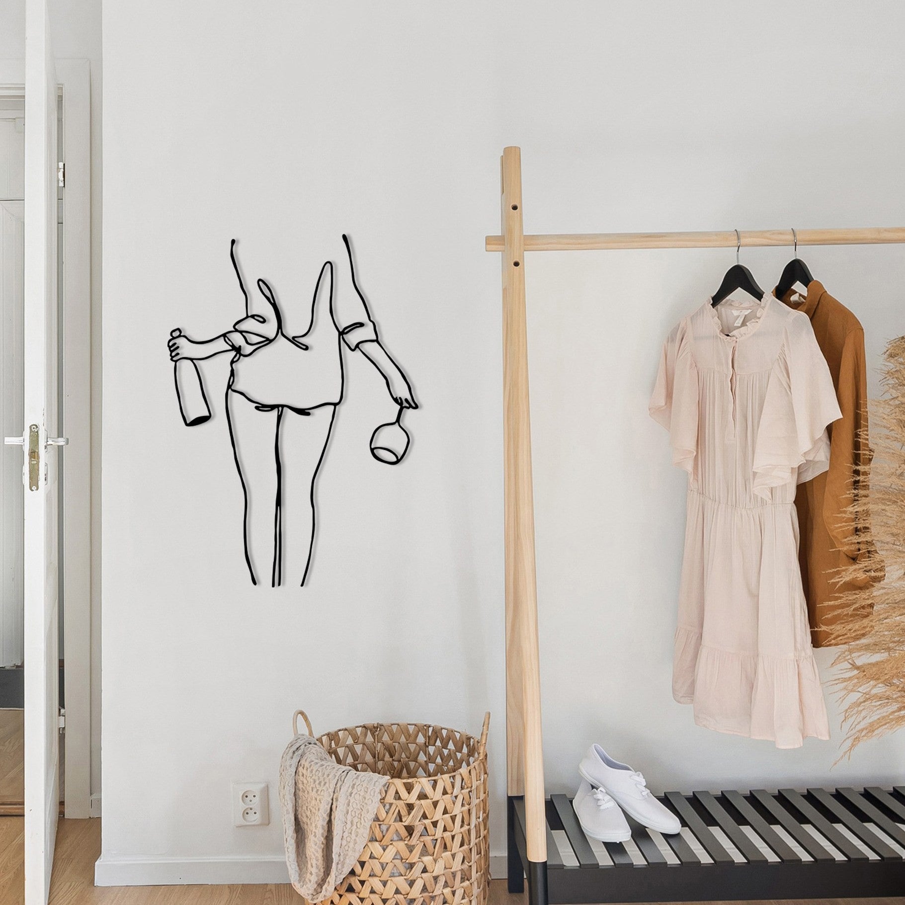 Accessoire mural en métal décoratif Wine Night