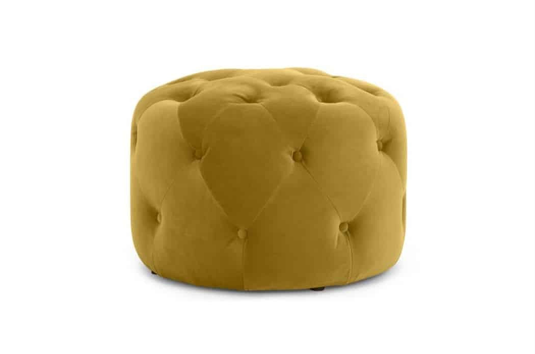 Pouf en velours avec Boutons Veronica