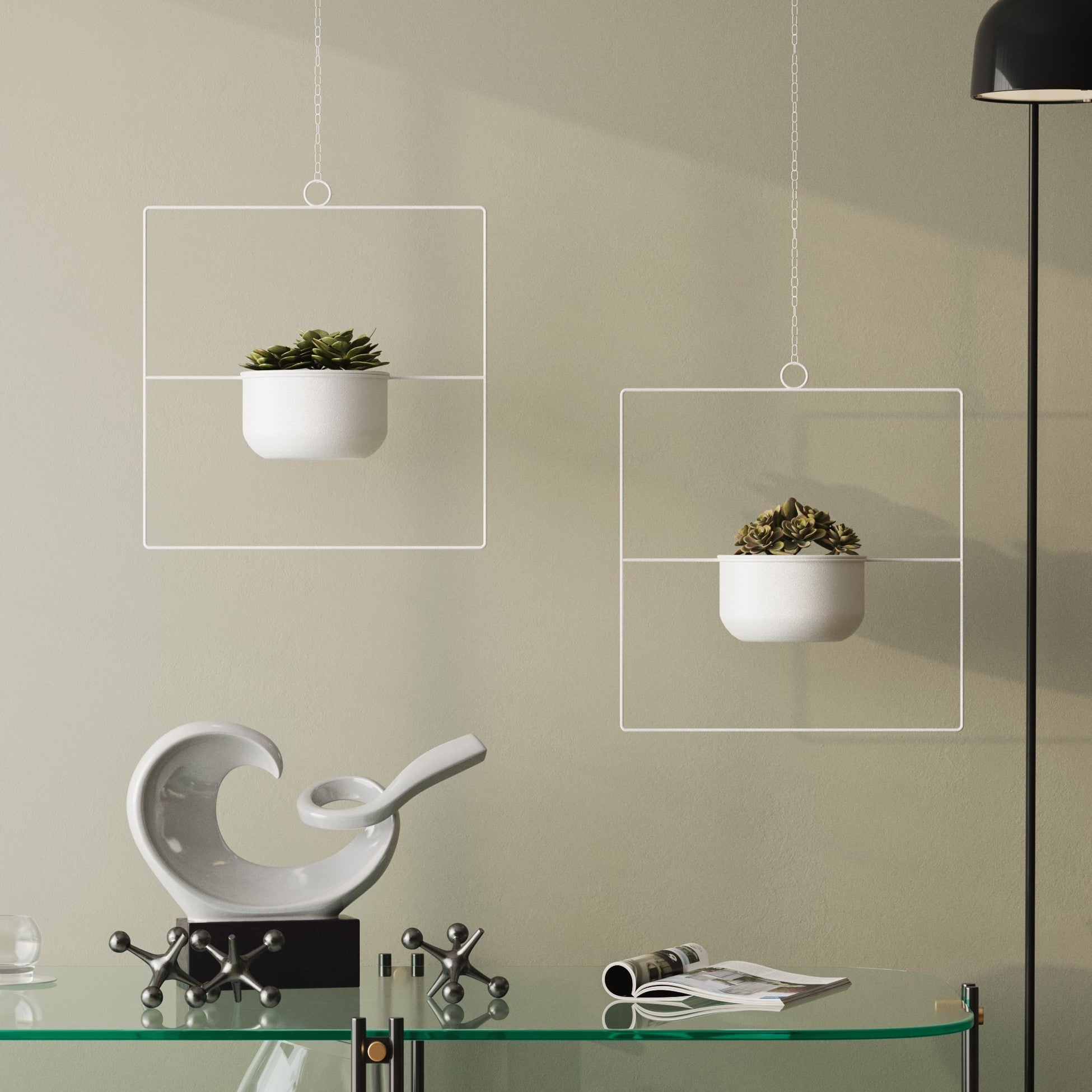 Pot décoratif Pandantif - White