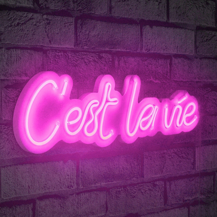Éclairage LED en plastique décoratif C'est La Vie - Pink