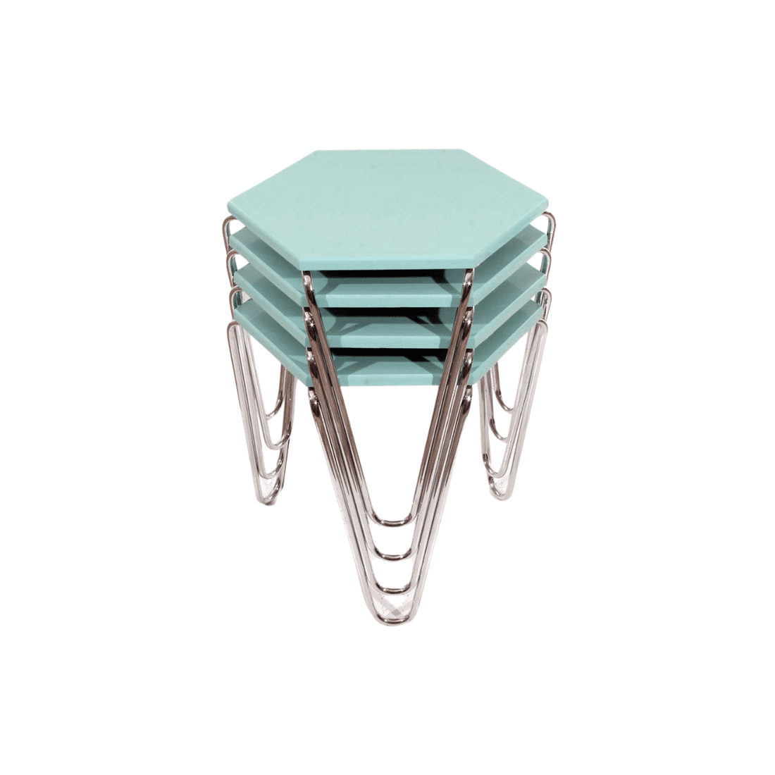 Piramit Table Gigognes Bleu Cyan