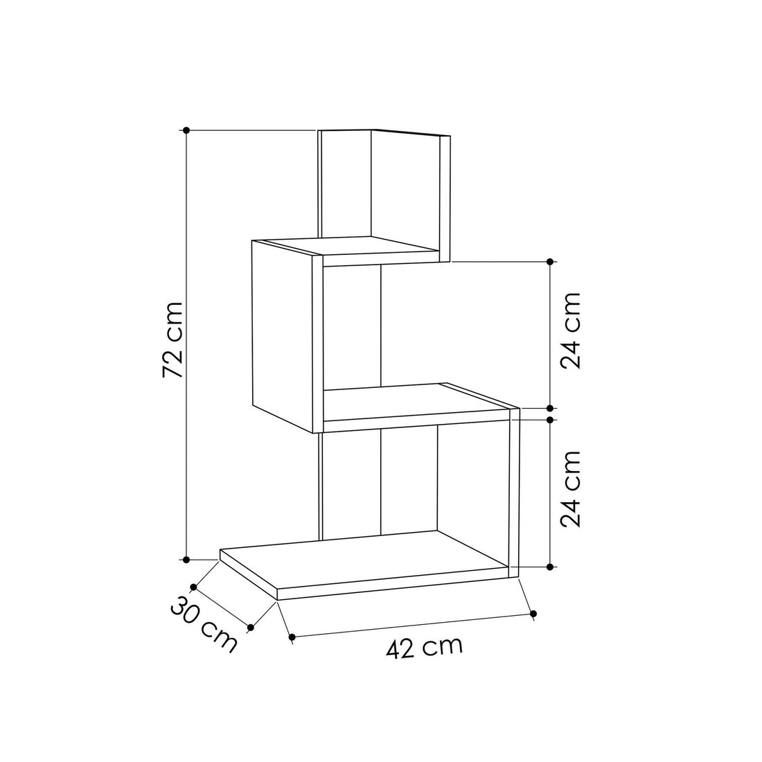 Table d'appoint Rosie - White, Oak