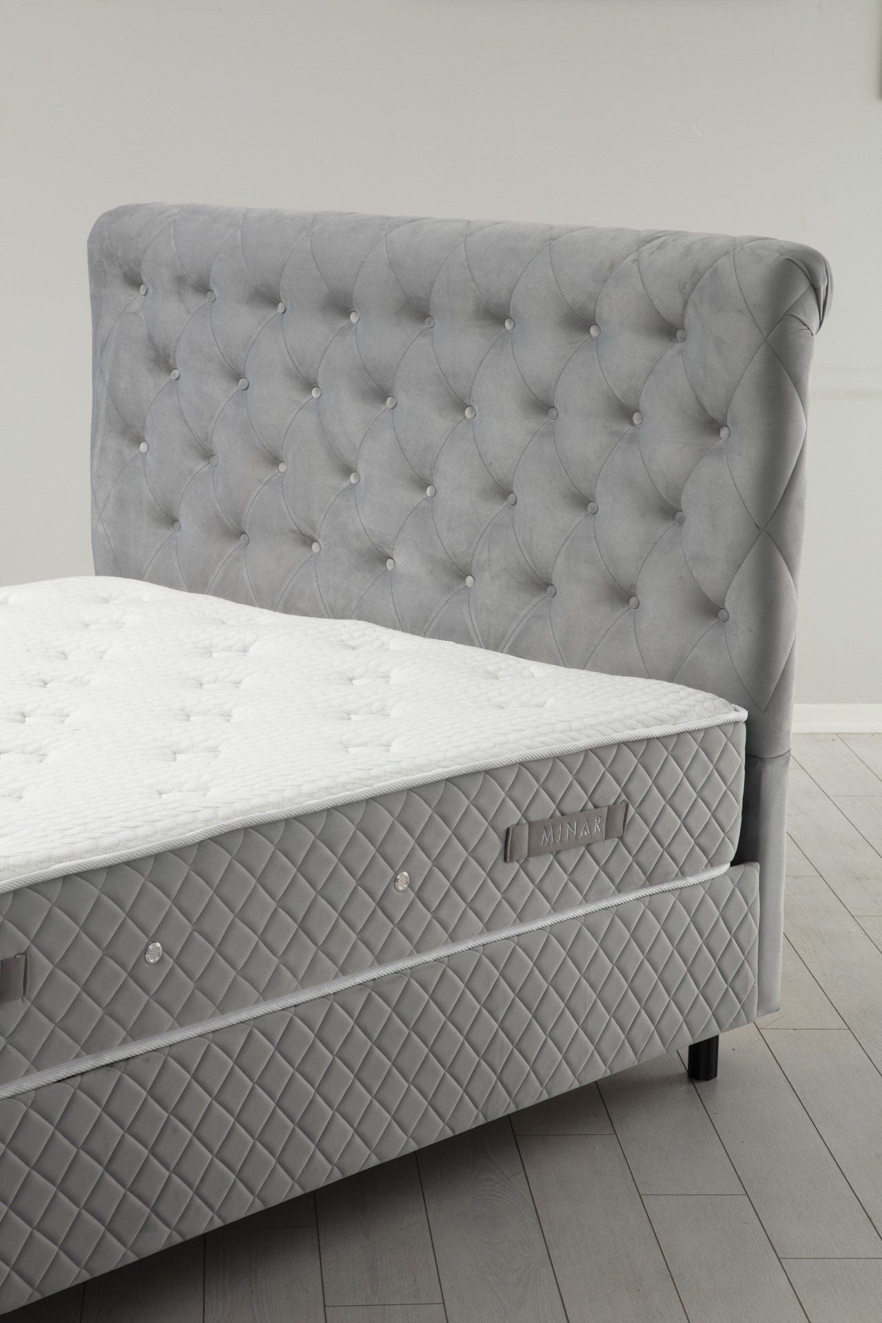 Base de lit unique et tête de lit Sonata 120 x 200 - Grey