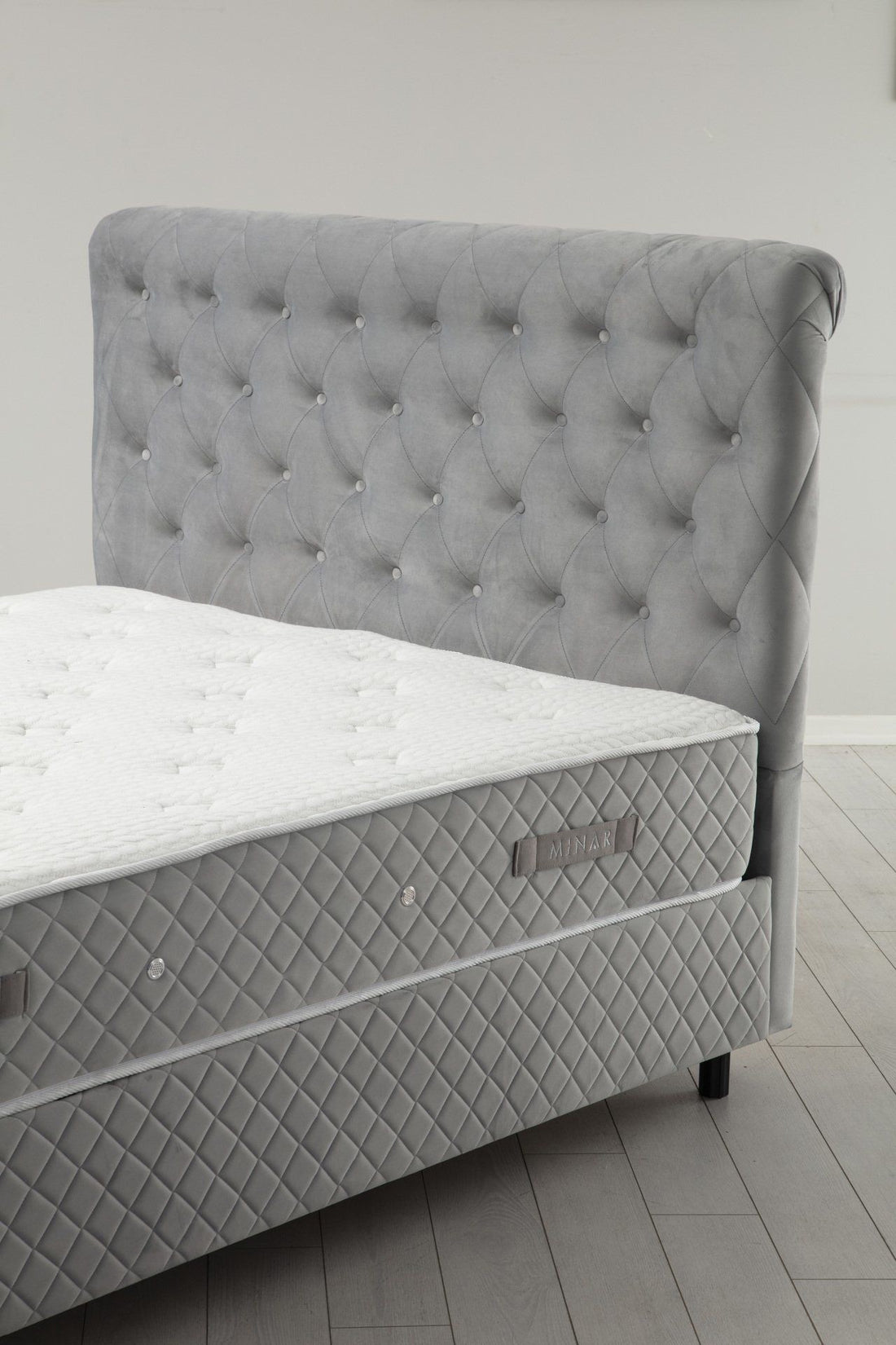 Base de lit unique et tête de lit Sonata 120 x 200 - Grey