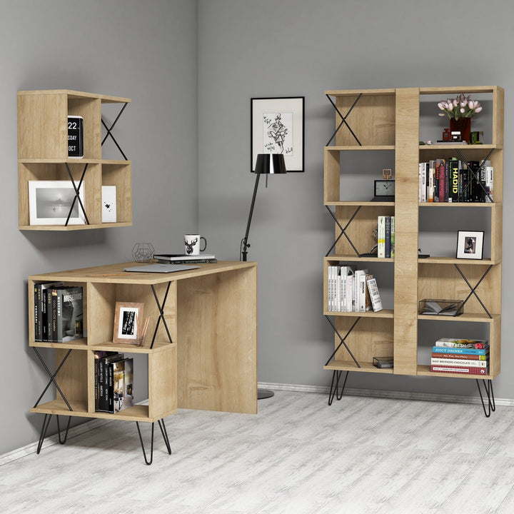Bureau d'étude et étagère Extra 2 - Oak