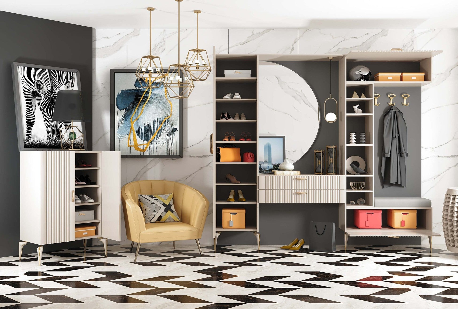 Yasemin vestiaire d'entrée