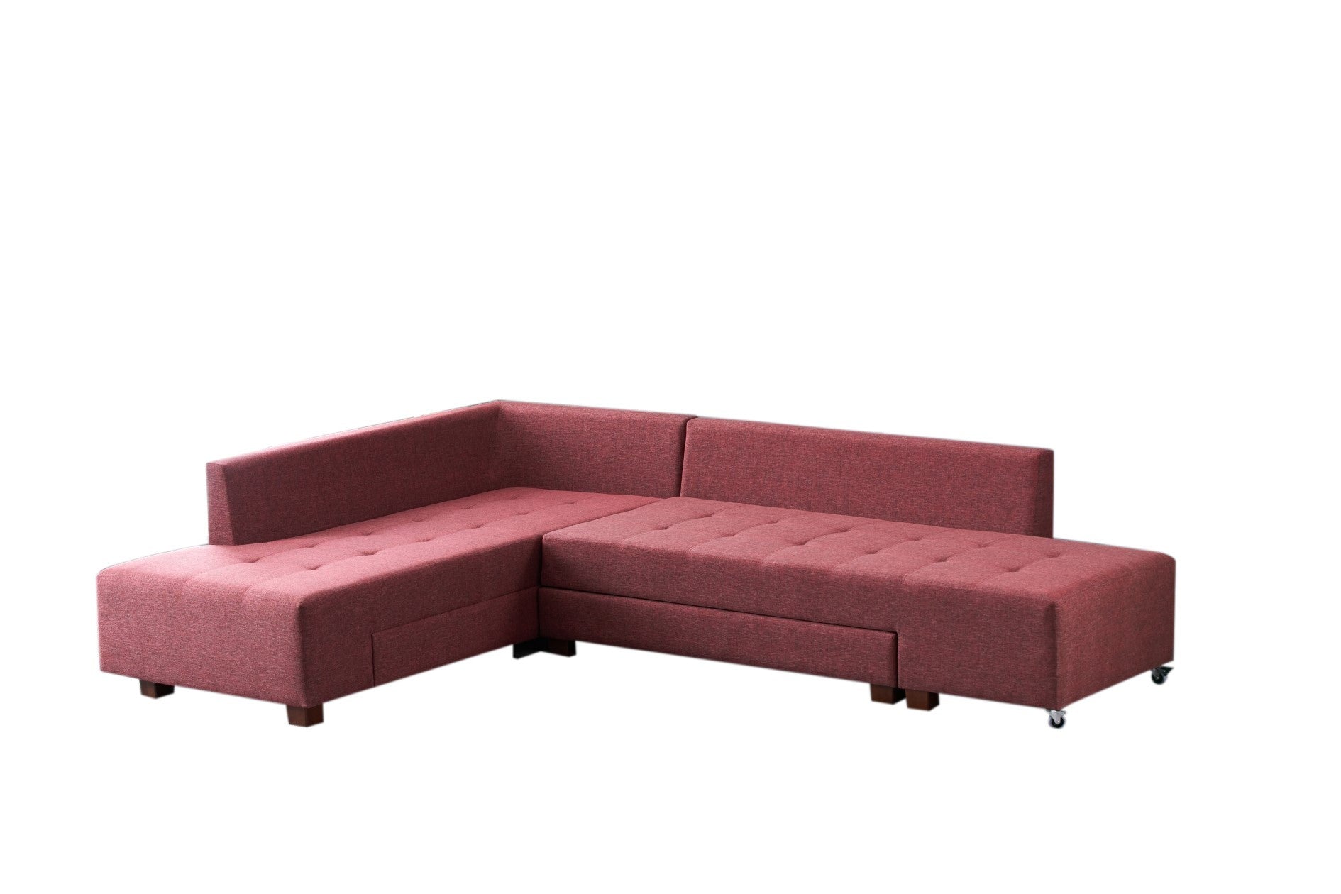 Canapé d'angle Manama Corner Sofa Bed Left - Claret Red
