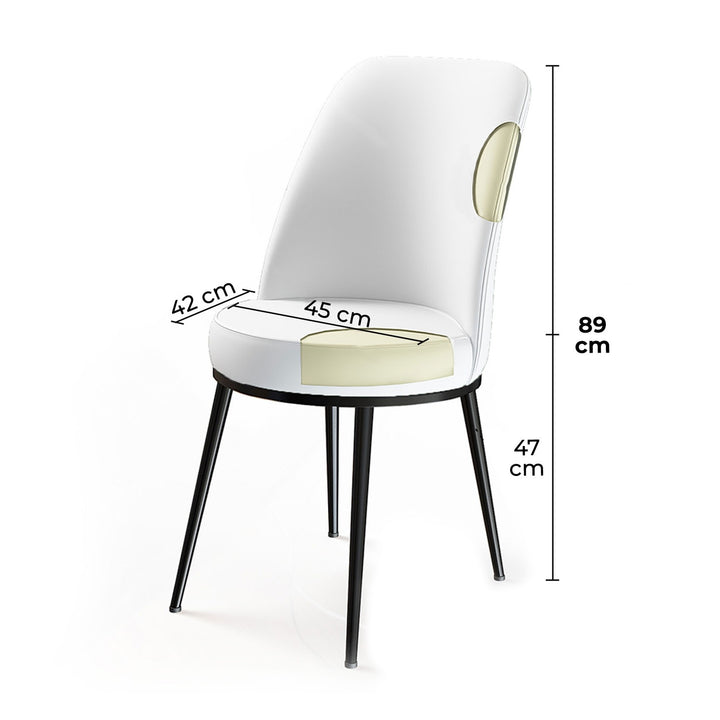 Ensemble de chaises (6 pièces) Dexa - Cream, Brown
