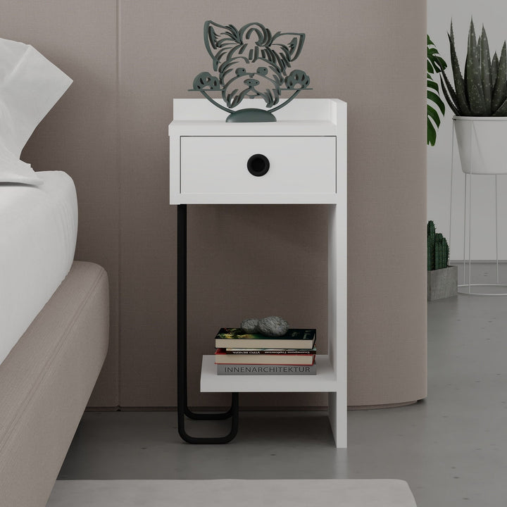 La table de nuit Sirius Right - White