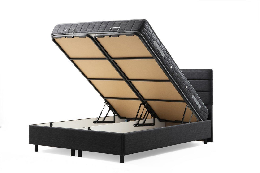 Base de lit double et tête de lit Motya 150 x 200 - Anthracite