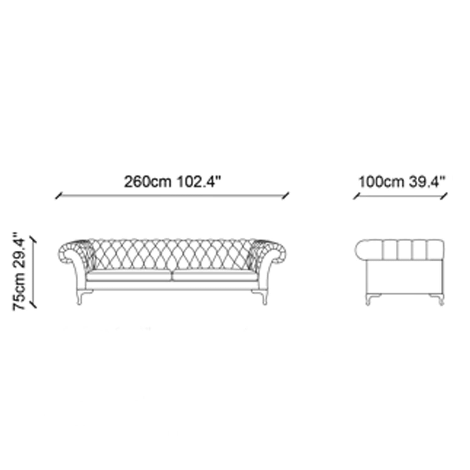 Canapé 3 places Bianca