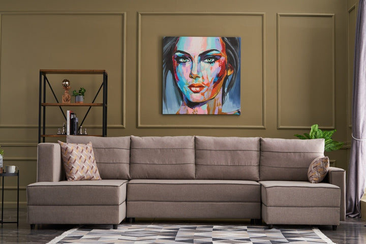 Canapé-lit d'angle Ece Panoramik - Cream