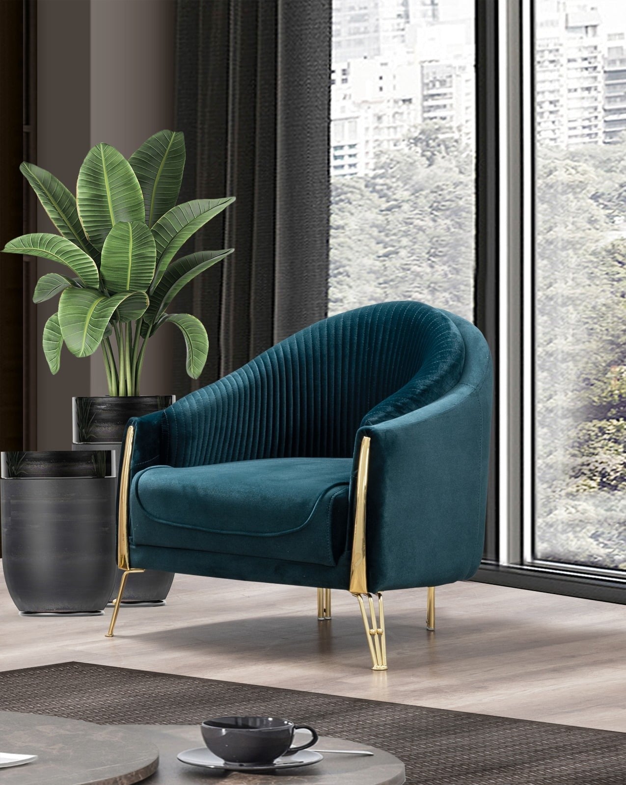 Verona Fauteuil Bergère Bleu