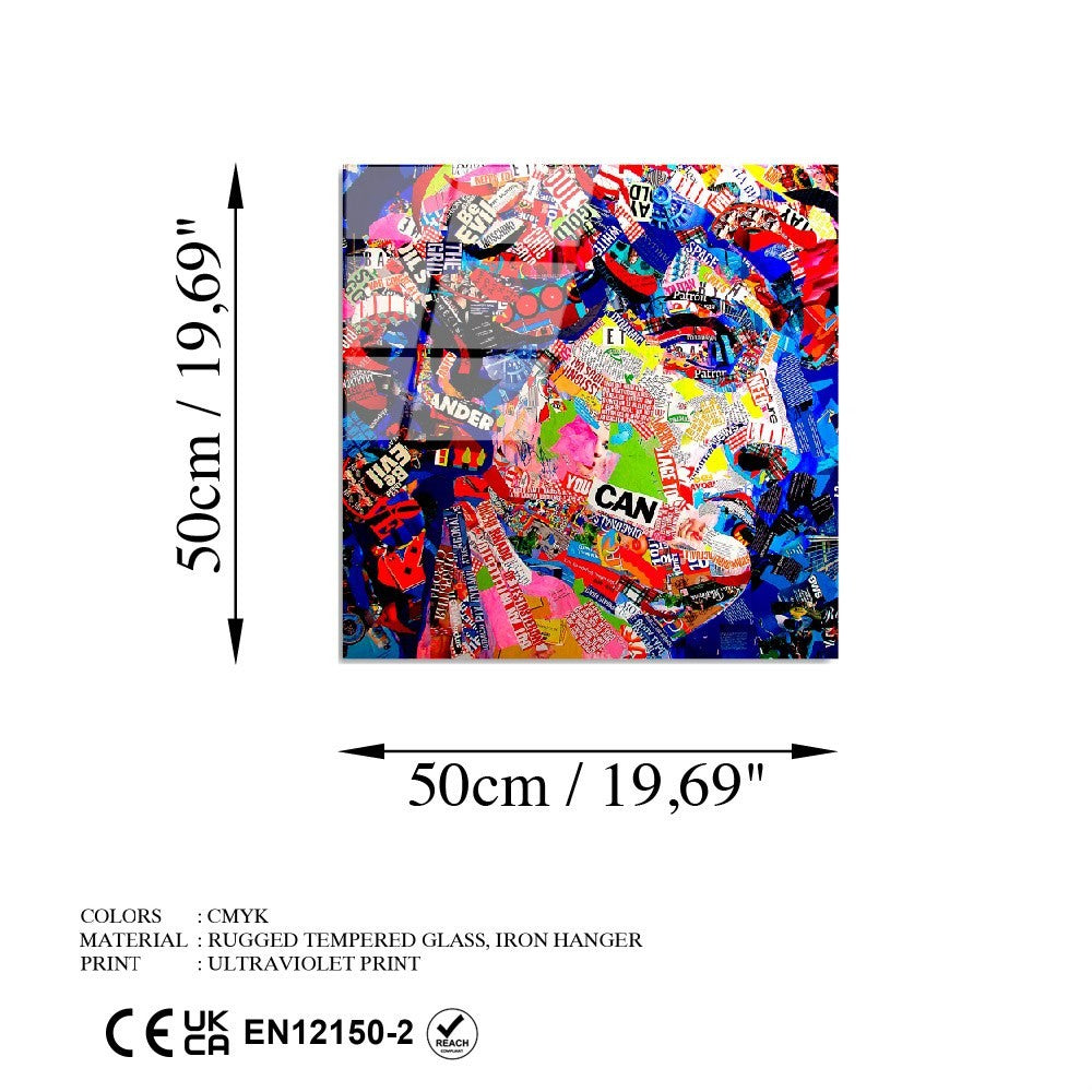 Peinture en verre trempé décoratif UV-813 - 50 x 50