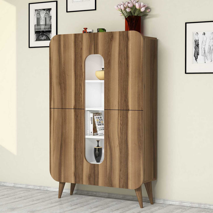 Armoire à plusieurs usage Mine - Walnut, White