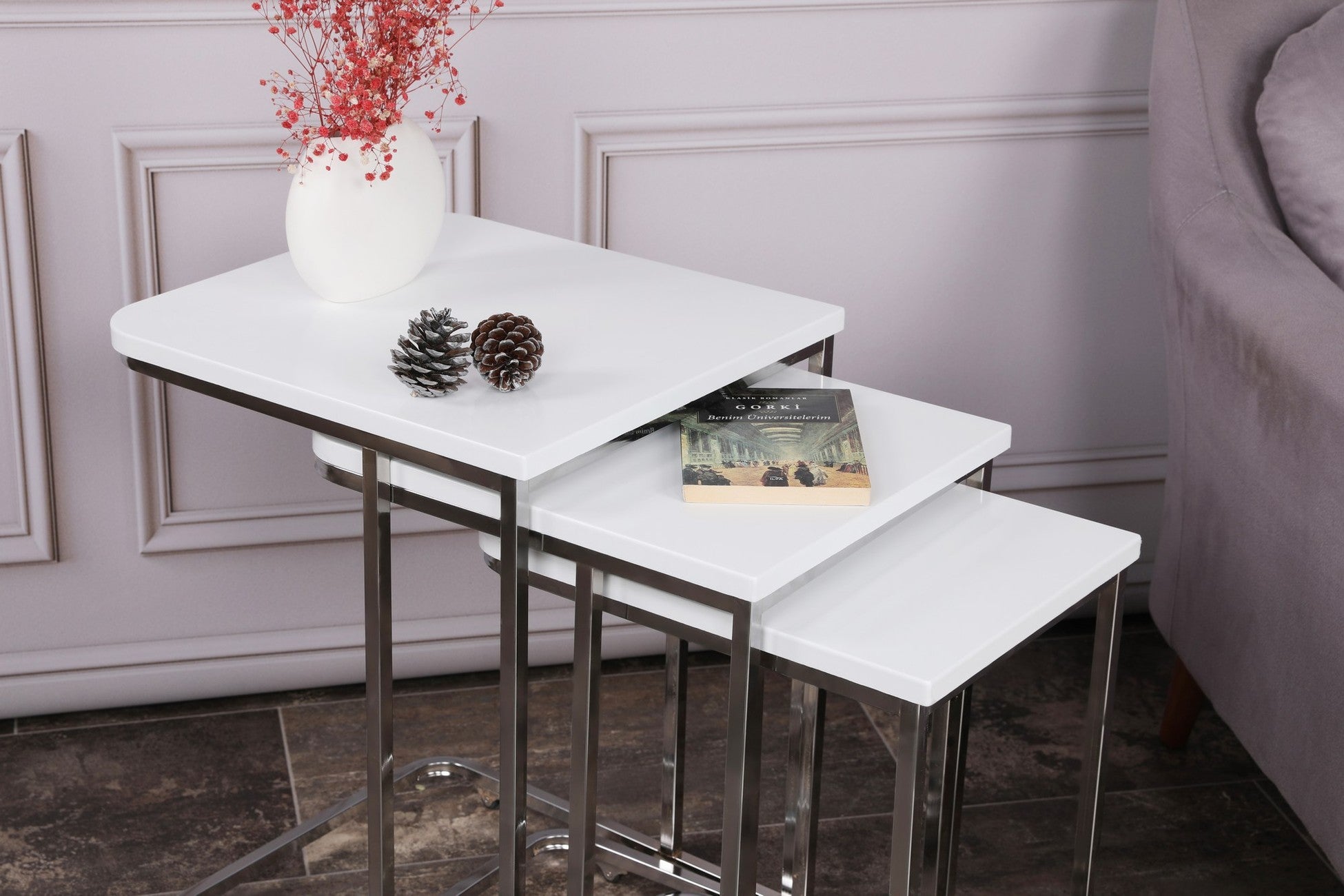 Table gigogne (3 pièces) Ce Metal Zigon - 9406