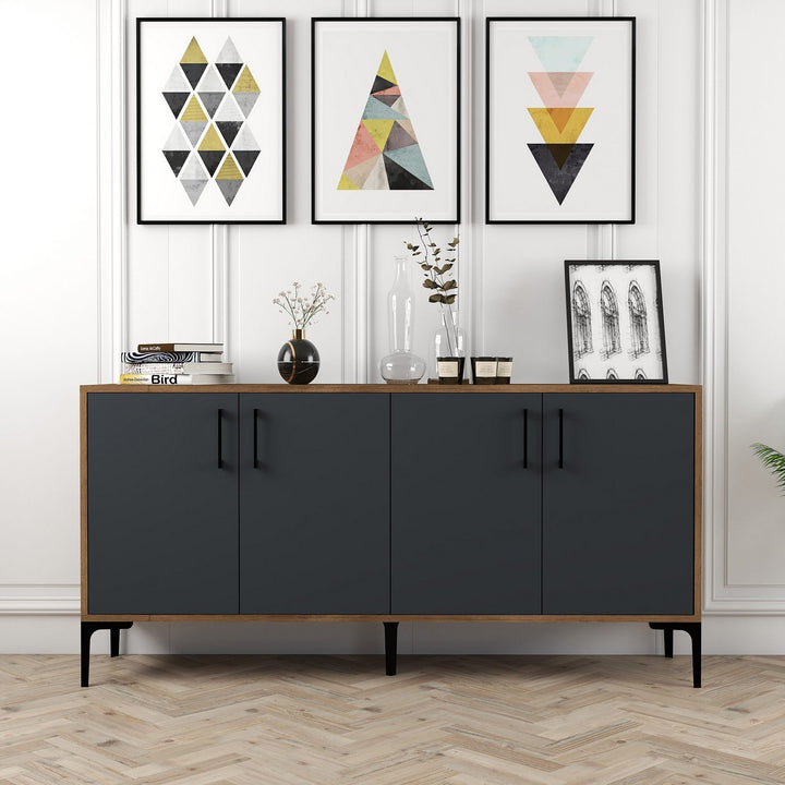 Console Kiev 160 - Walnut, Anthracite